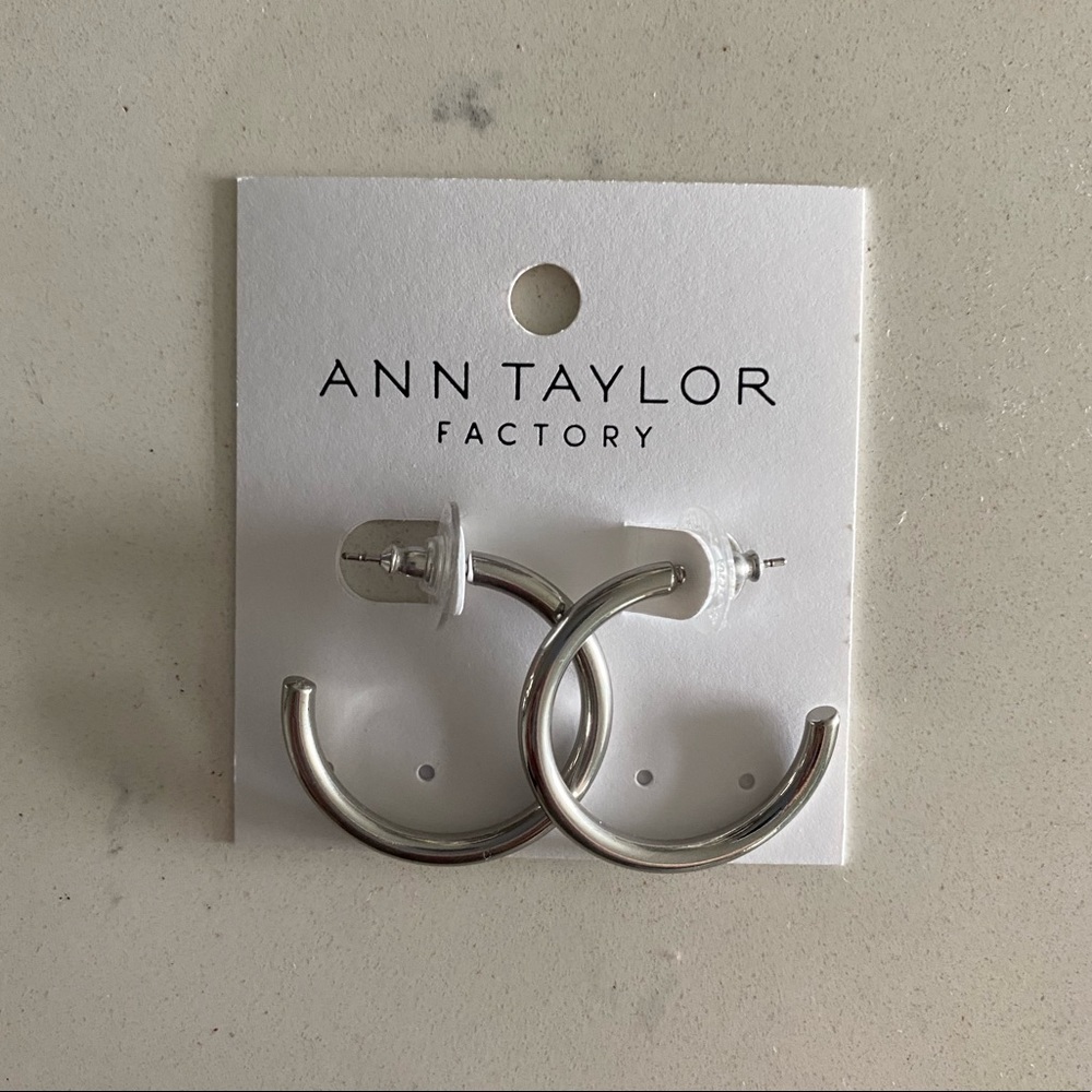 Silver hoop earrings